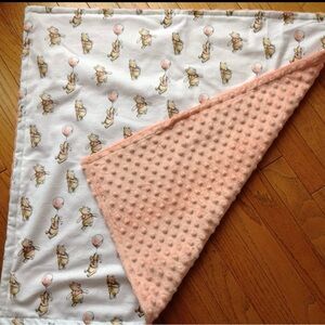 Winnie the Pooh soft minky back blanket/baby quilt